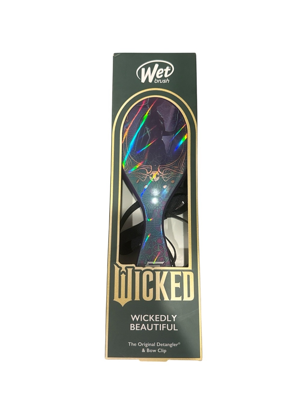 Wicked x Wet Brush “Wickedly Beautiful” Original Detangler & Bow Clip – NIB